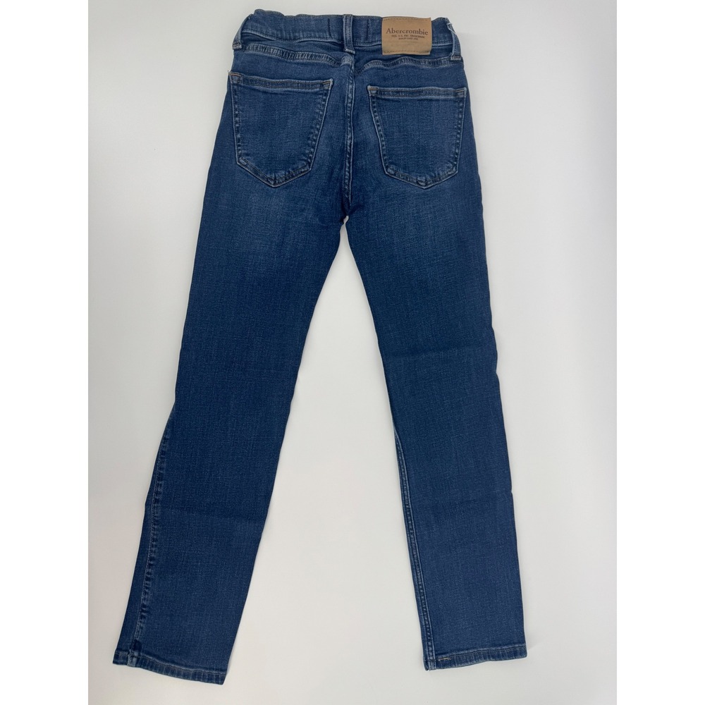 Abercrombie Kids Straight Leg Jeans Medium Wash Blue Size 9/10 Long - Picture 3 of 11